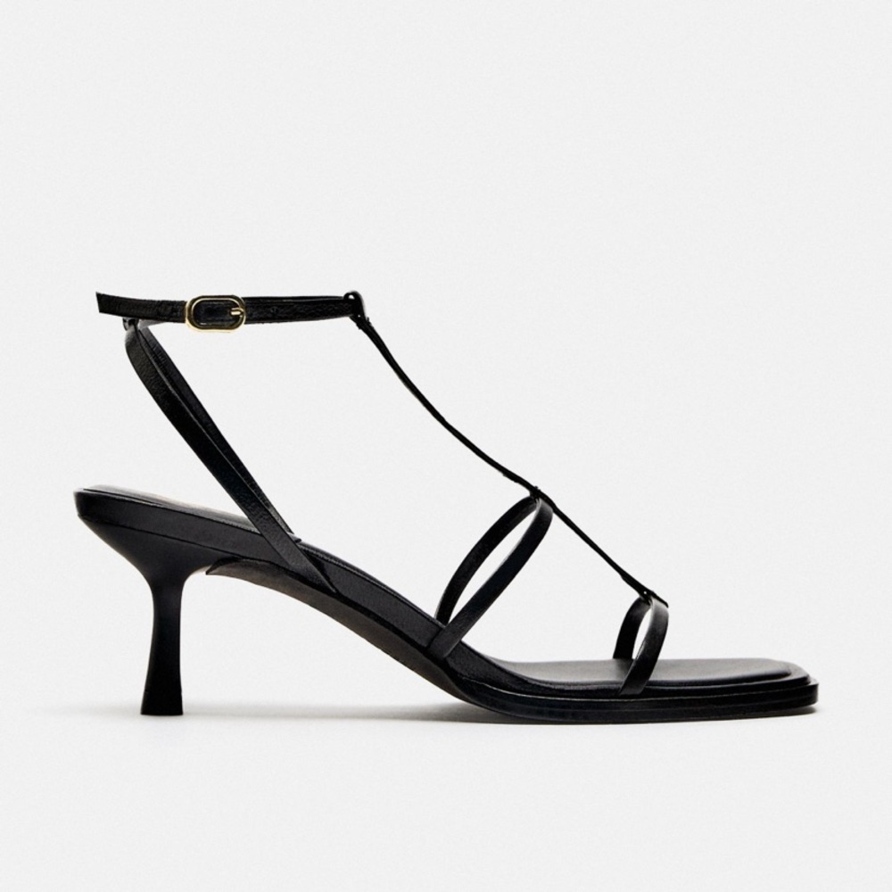 Zara Strappy Heel Leather Sandal